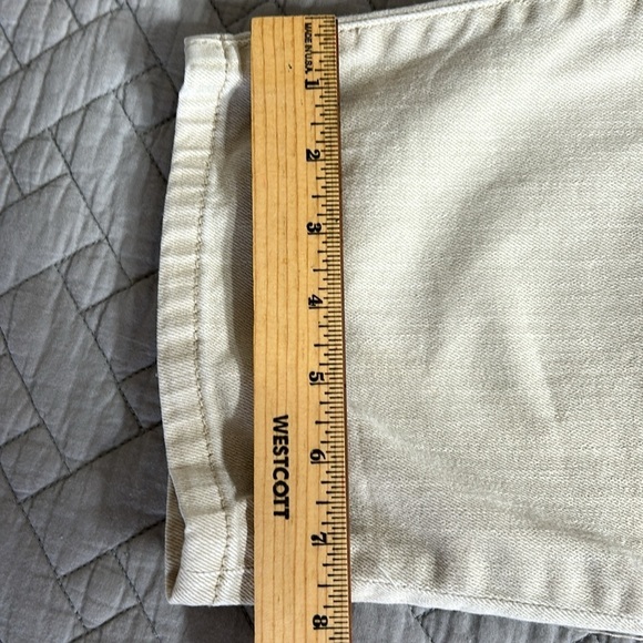 Chicos Platinum Tan Skimmer Straight Leg Jean Sz 3 - Picture 12 of 12